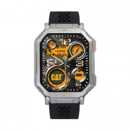 CAT SMART E2-140-21-100 Black Silicone Strap Men Watch